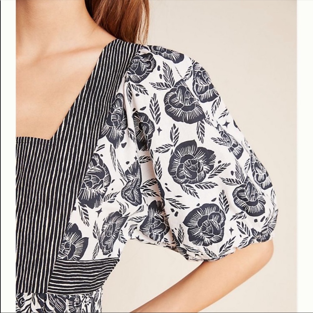 NWT Anthropologie Adrienne Flounced Midi Dress - Picture 5 of 7